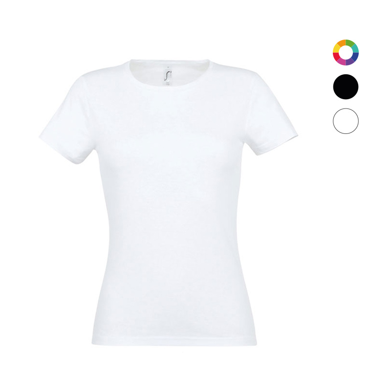 T-shirt femme col rond en coton certifié Miss 150 g_2