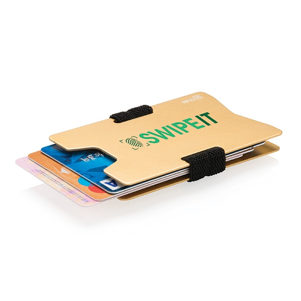 Objet publicitaire - Porte-cartes publicitaire minimaliste RFID 