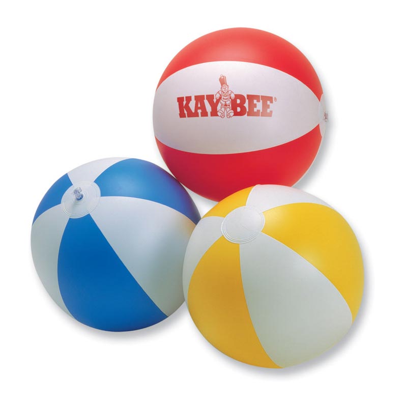 Objet publicitaire - Ballon plage gonflable en PVC Play - rouge