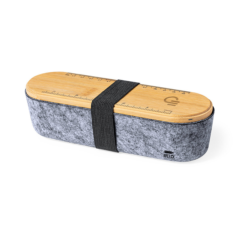 Trousse 3-en-1 en feutre rPET et bambou Glaston_1