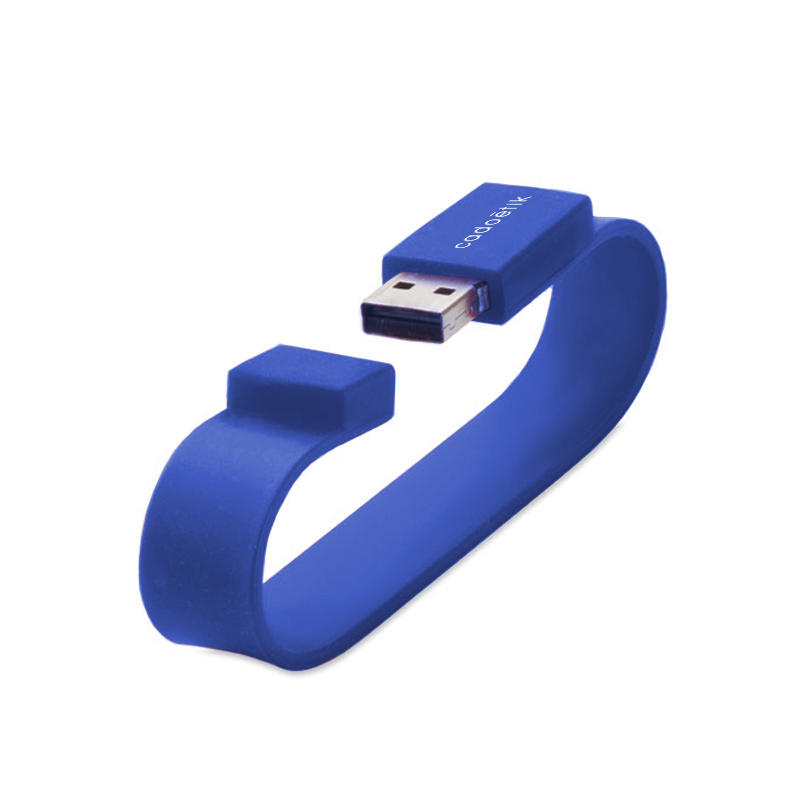 Clé USB publicitaire Silicone Wrist - Coloris bleu