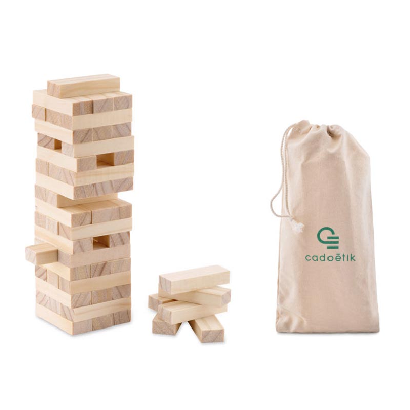 cadeau d'entreprise enfants - Jeu en bois de construction publicitaire  Pisa