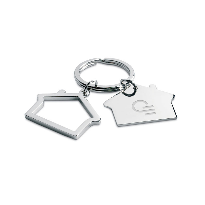 Porte-clés en alliage de zinc maison_1