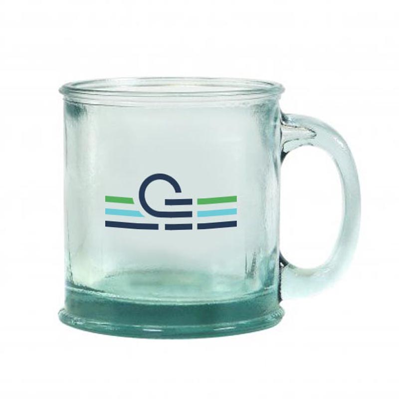 Mug personnalisé écologique Glossy en verre recyclé
