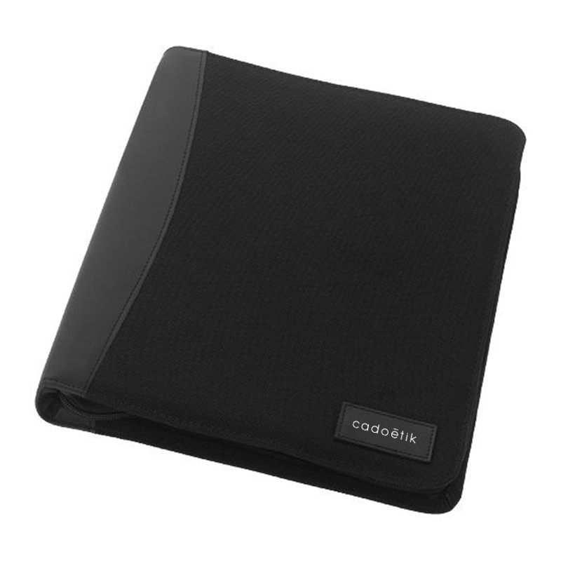 Conférencier A4 personnalisé zippé luxe