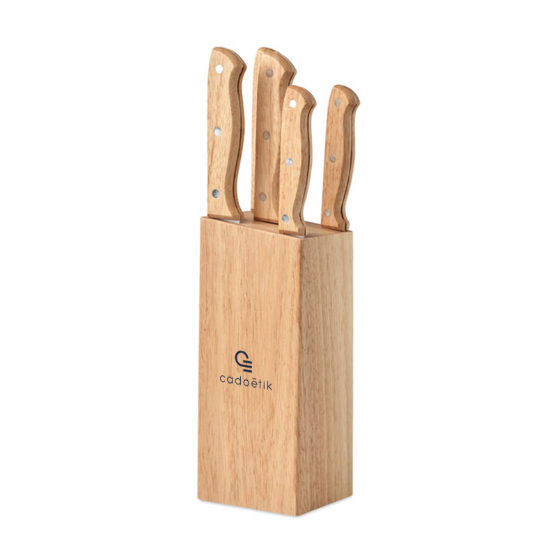 Ensemble de 5 couteaux en bois Gourmet_1