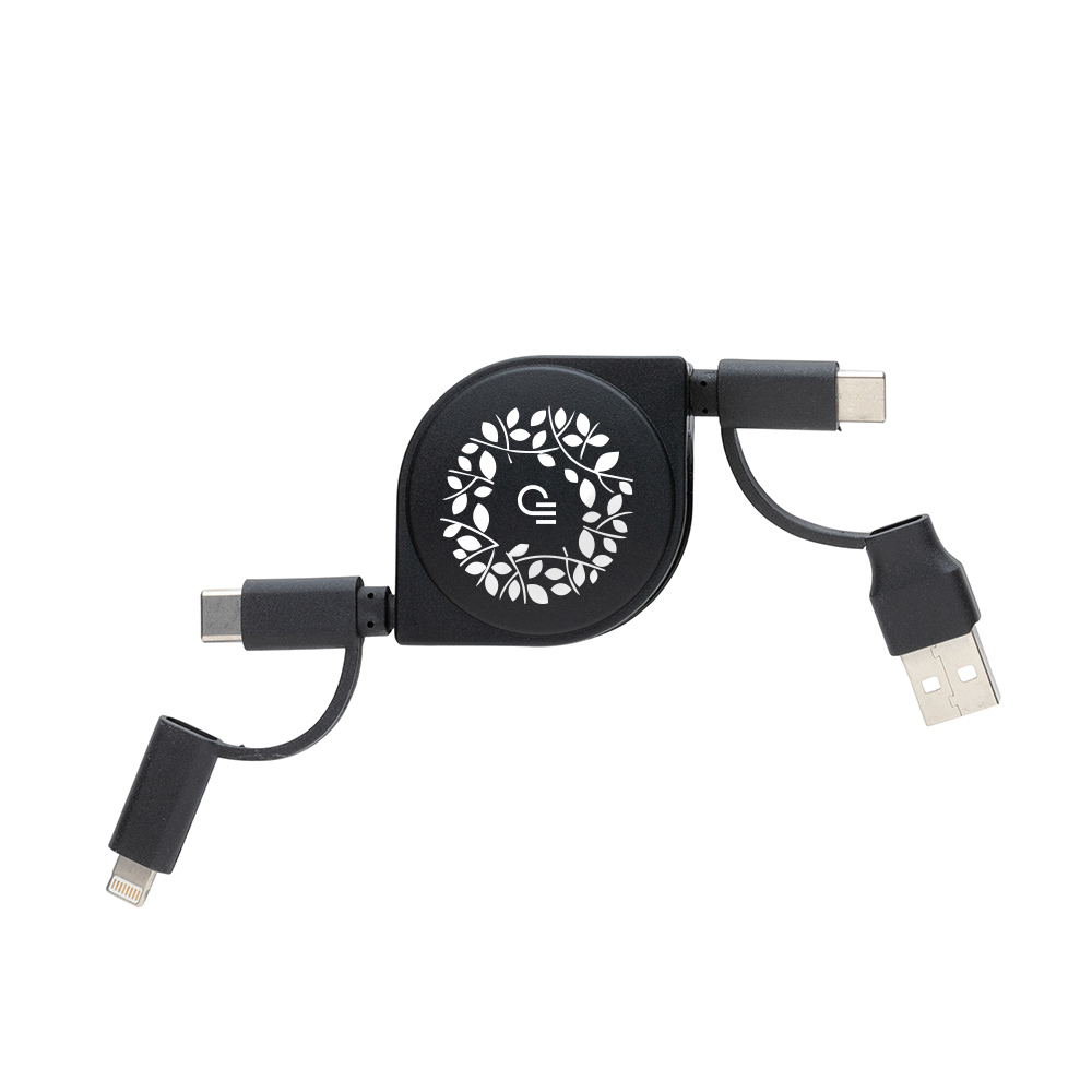 1-Câble de charge USB rétractable publicitaire Bolt