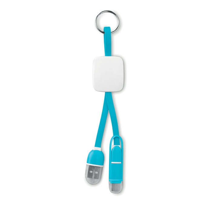 objet publicitaire - Porte-clés publicitaire USB type C Key Ring C - noir