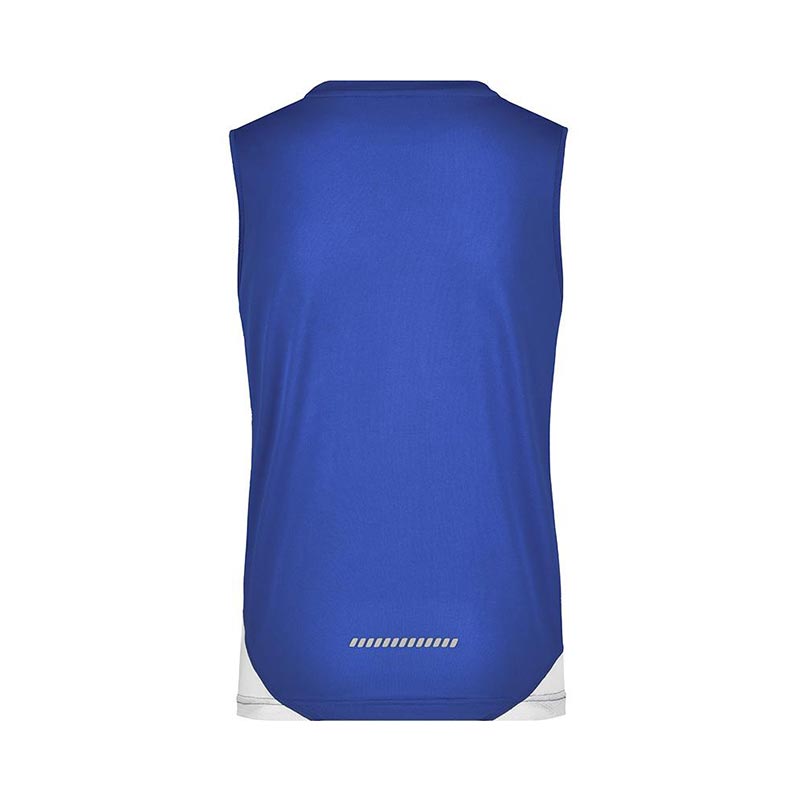 Tee-shirt publicitaire sans manches pour femme Running Topcool bleu ciel/blanc - t-shirt personnalisable