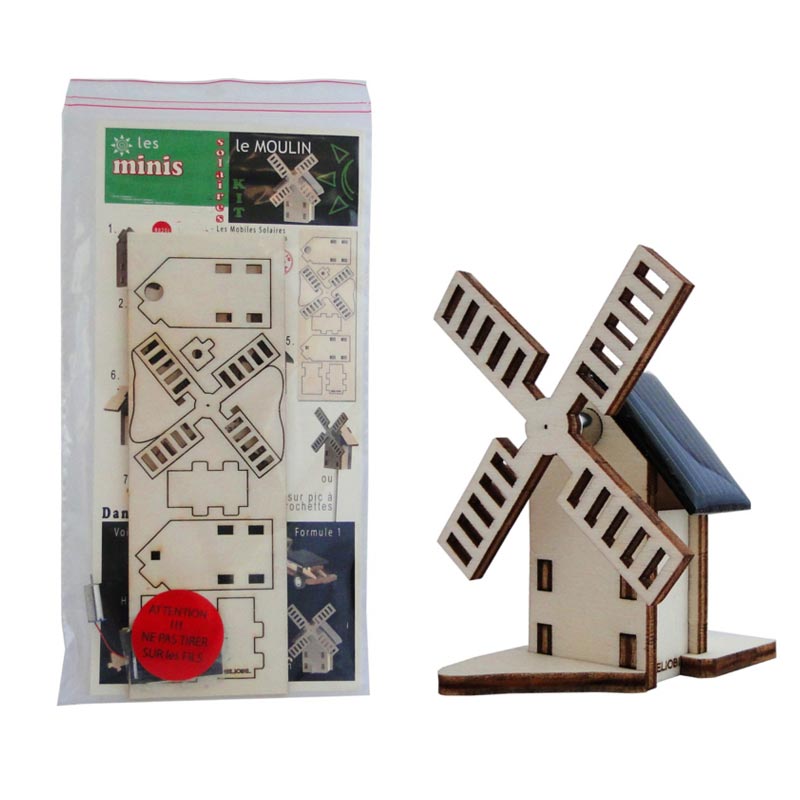 Cadeau d'entreprise écologique - Mini moulin en bois 9 cm