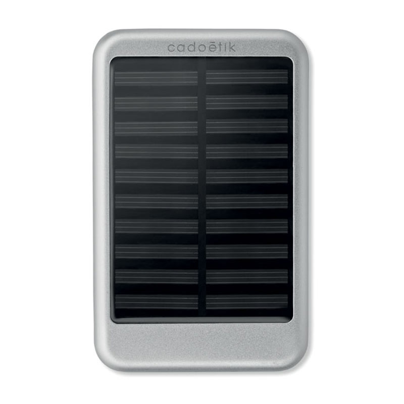 Powerbank pulibicitaire solaire 4000 mAh Solarflat - noir