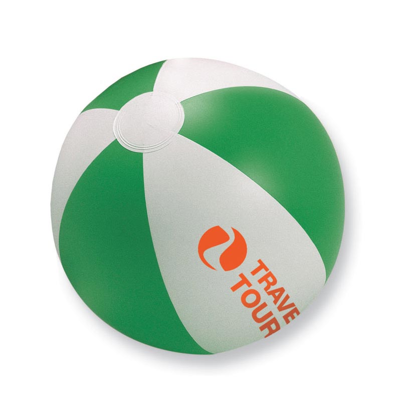 Ballon de plage promotionnel Playtime blanc/jaune - objet publicitaire