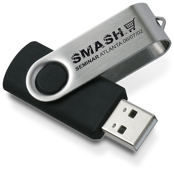 Clé USB publicitaire Swivel - Clé USB personnalisable - blanc 