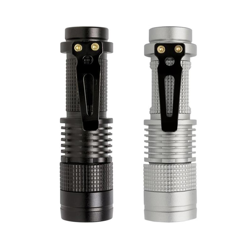 Lampe torche personnalisée Mini CREE 3 W - noir, gris