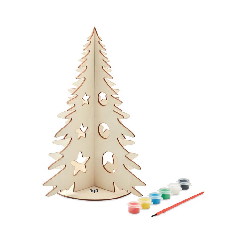 Sapin de Noël en bois à décorer Tree and Paint_1