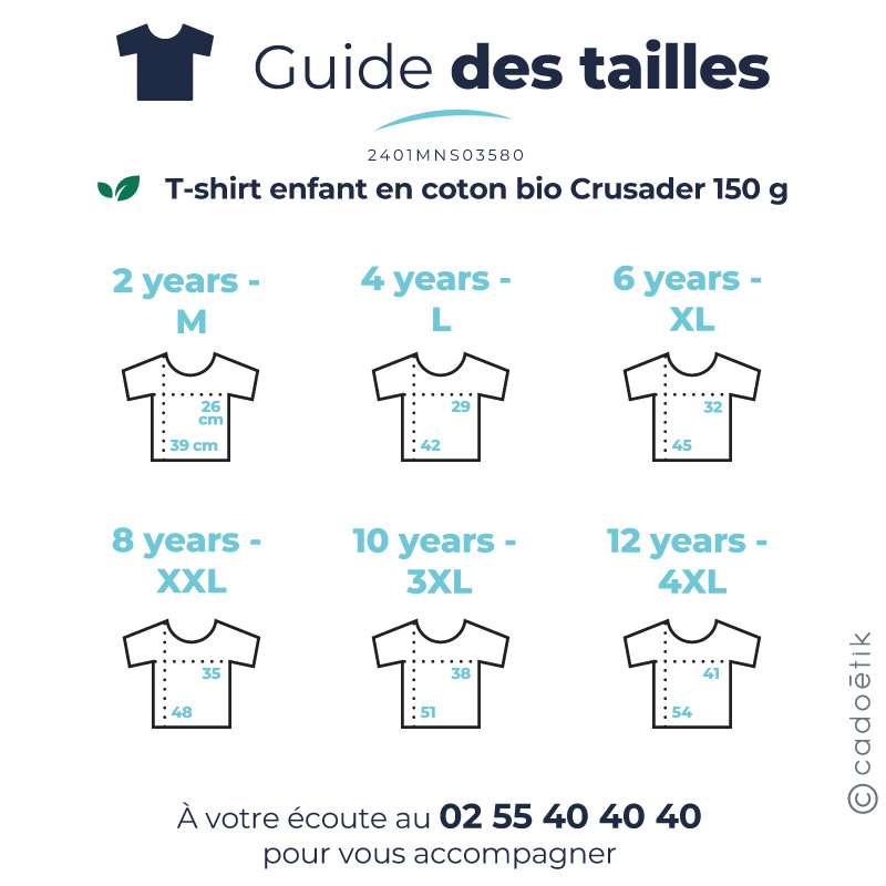 T-shirt enfant en coton bio Crusader 150 g_7