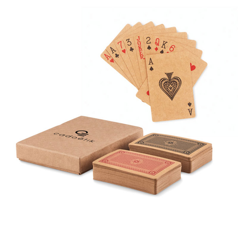 Set de 2 jeux de 54 cartes en papier recyclé Aruba Duo_1