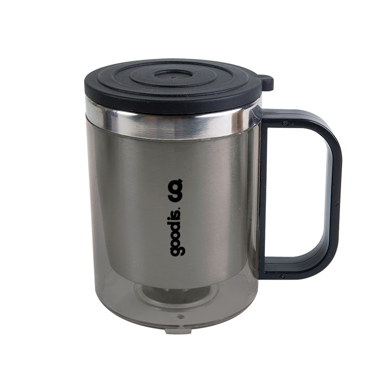 Mug isotherme 22 cl Double - Mug personnalisable - gris 