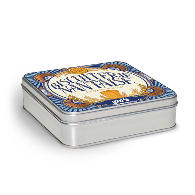 Boîte carrée personnalisable avec galettes pur beurre