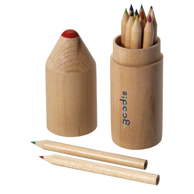 Étui en forme de crayon pour crayons de couleur publicitaires Val
