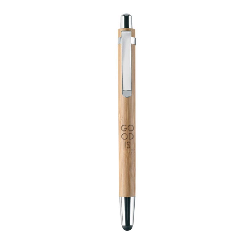 Parure stylo bille et portemine en bambou Bambooset_3