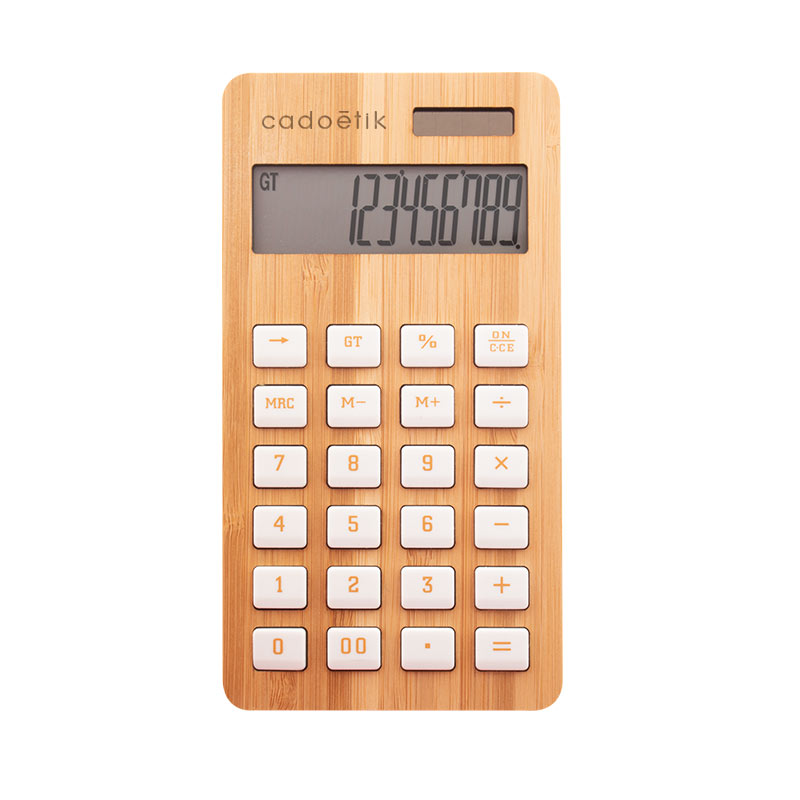 Calculatrice solaire en bambou Boocalc_1