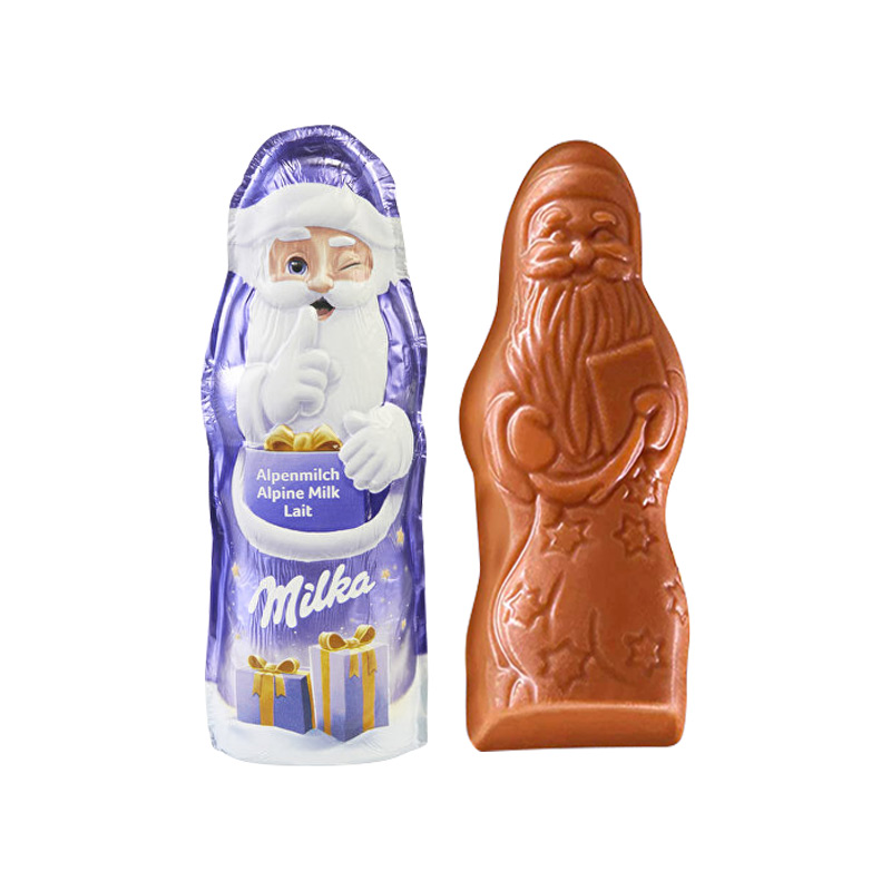 Chocolat publicitaire avec Père Noël Milka