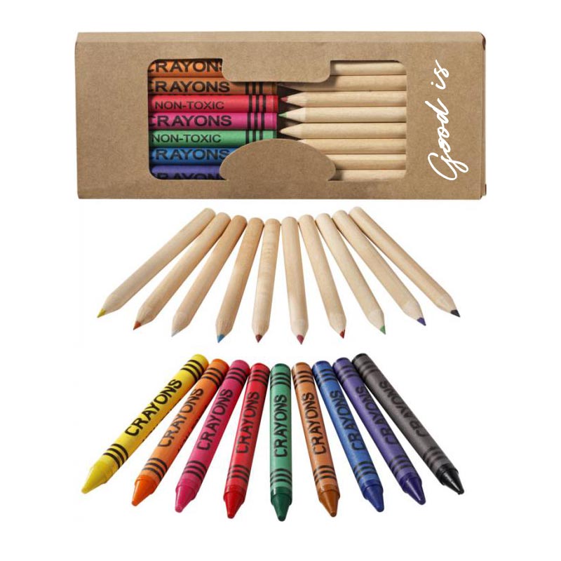 Set de coloriage publicitaire Fusi 19 crayons - 10 crayons de couleur