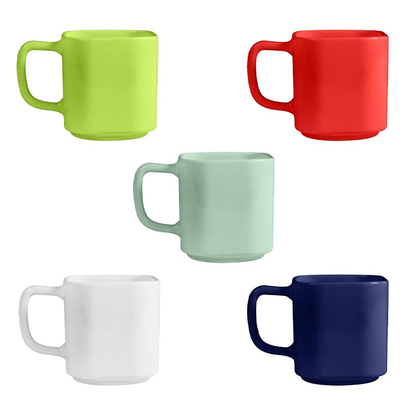 mug publicitaire empilable 6 coloris