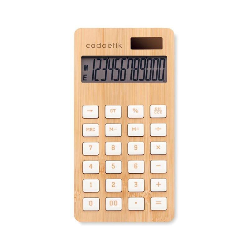 Calculatrice solaire en bambou Calcubim_1