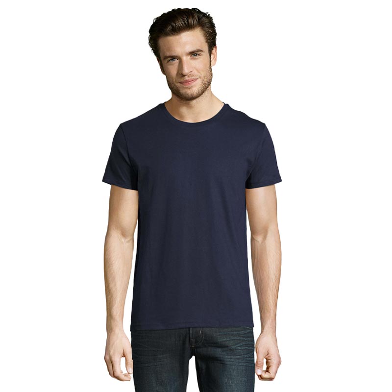tee-shirt publicitaire homme en coton bio - coloris bleu
