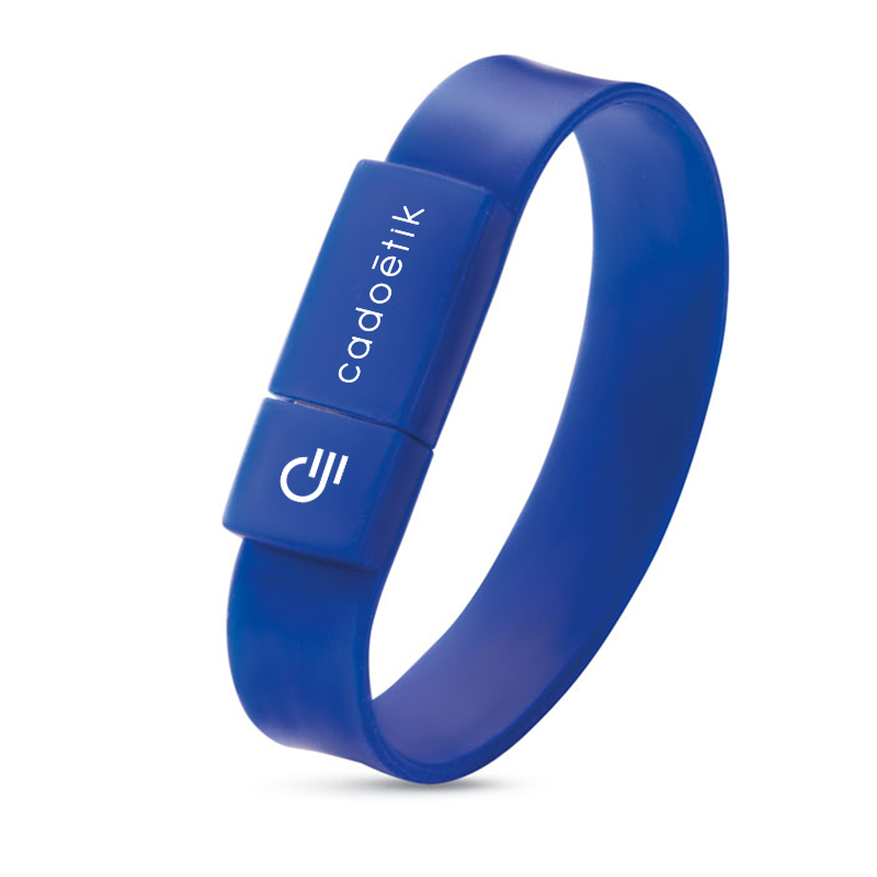 Clé USB publicitaire Silicone Wrist - Coloris bleu