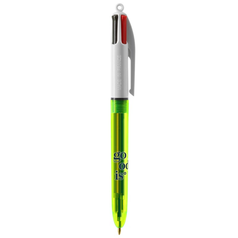Stylo bille publicitaire Bic® 4 couleurs Fluo - stylo personnalisable