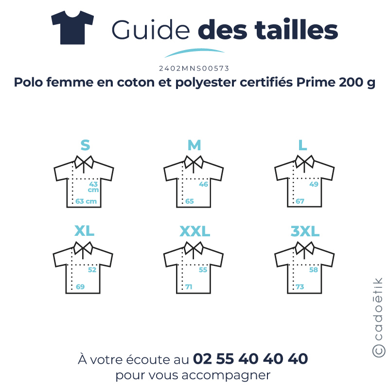 Polo femme en coton et polyester certifiés Prime 200 g_8