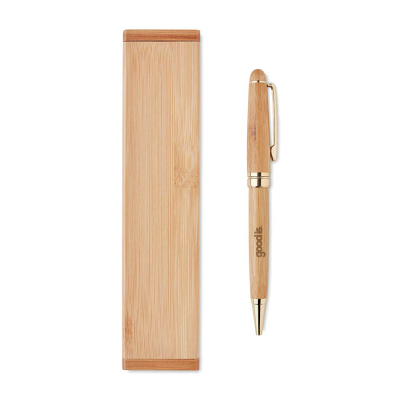 Parure stylo bille en bambou Etna_3