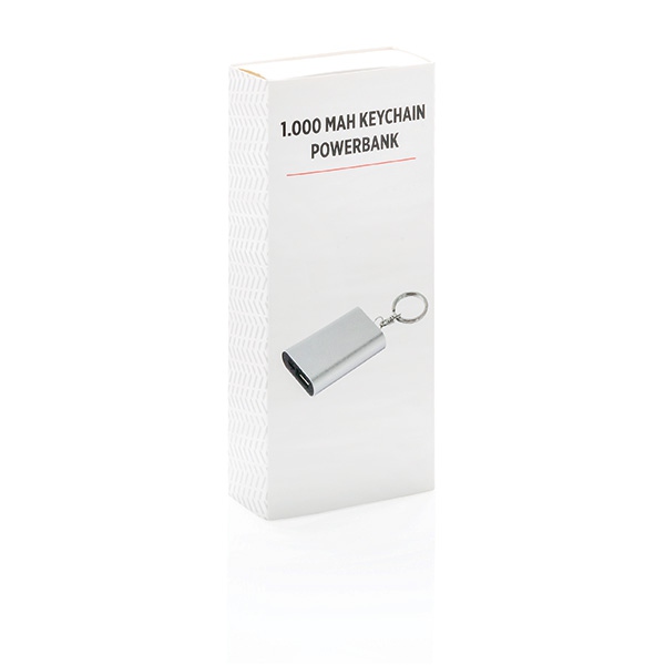 Porte-clé batterie de secours publicitaire 1000 mAh Pokett - Chargeur publicitaire