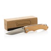 Couteau de poche à manche en bois certifié Rockwood_4