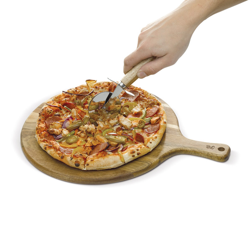 cadeau d'entreprise écologique - Set à pizza personnalisable en  bois Pize