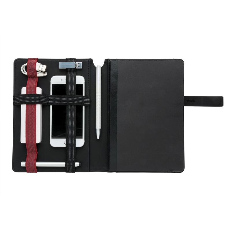 Housse organisateur pour carnet de notes publicitaire A5 Osaka - Accessoire de bureau personnalisé