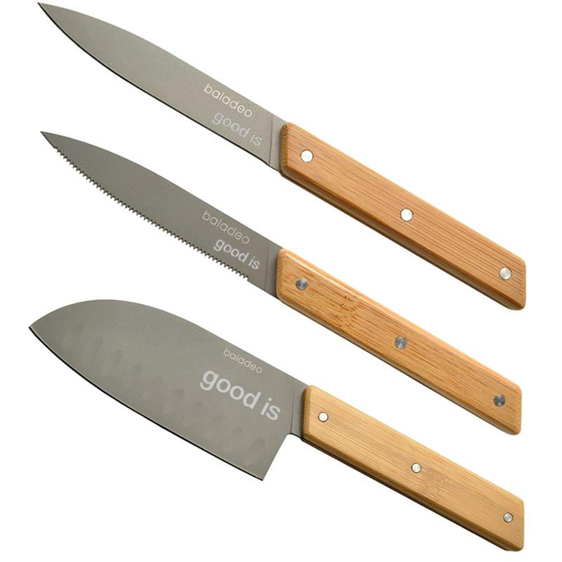 Set de 3 couteaux de cuisine personnalisables
