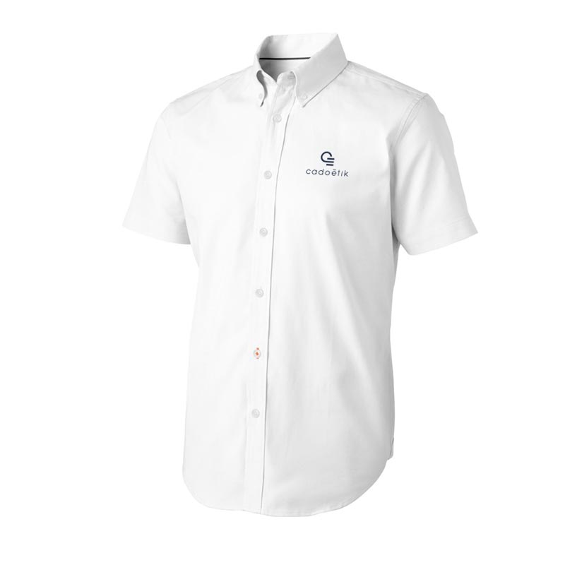 Textile publicitaire - Chemise manches courtes blanche personnalisable