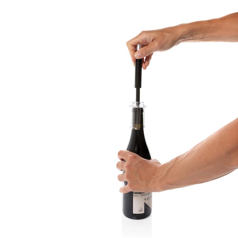 Tire-bouchon publicitaire Vino Deluxe avec bouteille