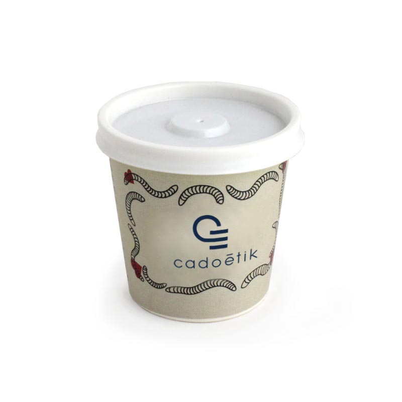 Goodies écolo - Insectes comestibles en pot en carton personnalisable