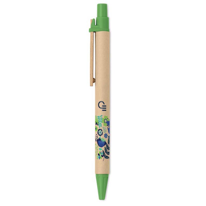 Goodies stylos - Stylo bille publicitaire en carton recyclé et PLA Ticino
