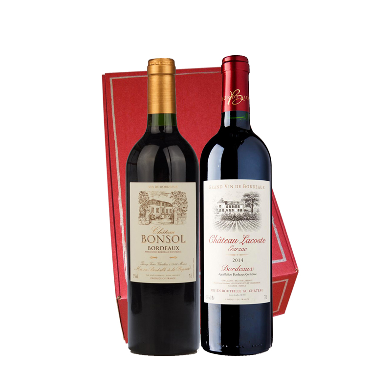 Coffret vin 2 bouteilles de Bordeaux Maison Querre_1