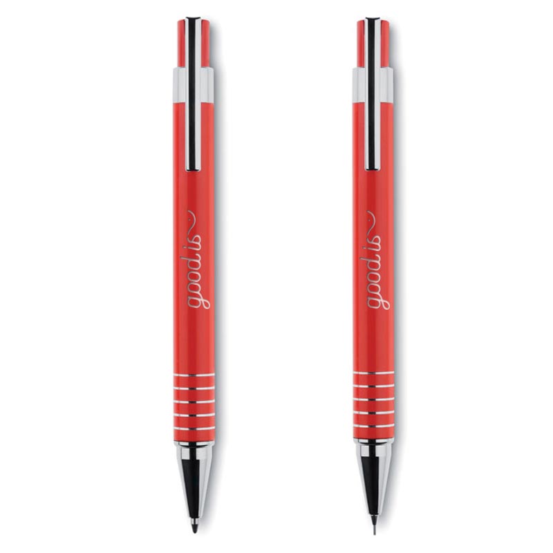 stylo publicitaire - parure stylo bille et portemine publicitaires aluminium Alucolor