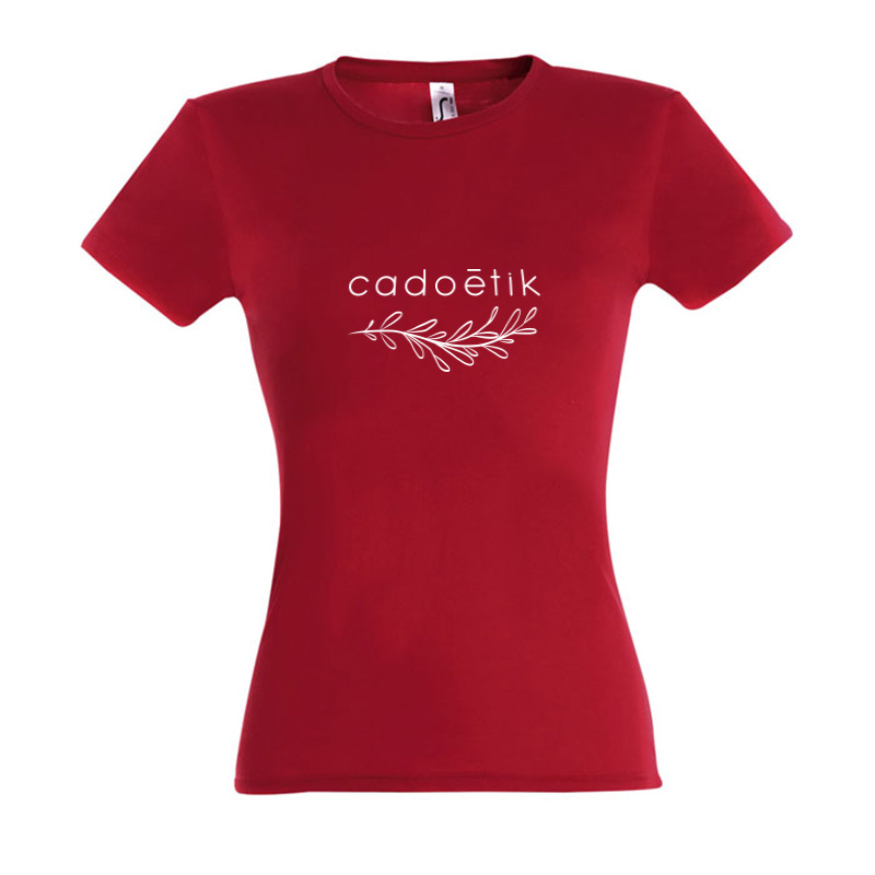 T- shirt femme col rond en coton Miss 150 g_1