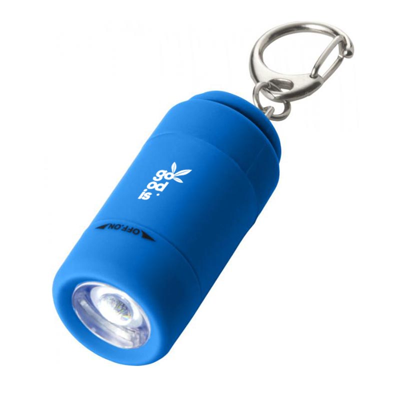 Mini lampe personnalisée avec chargeur USB - bleu