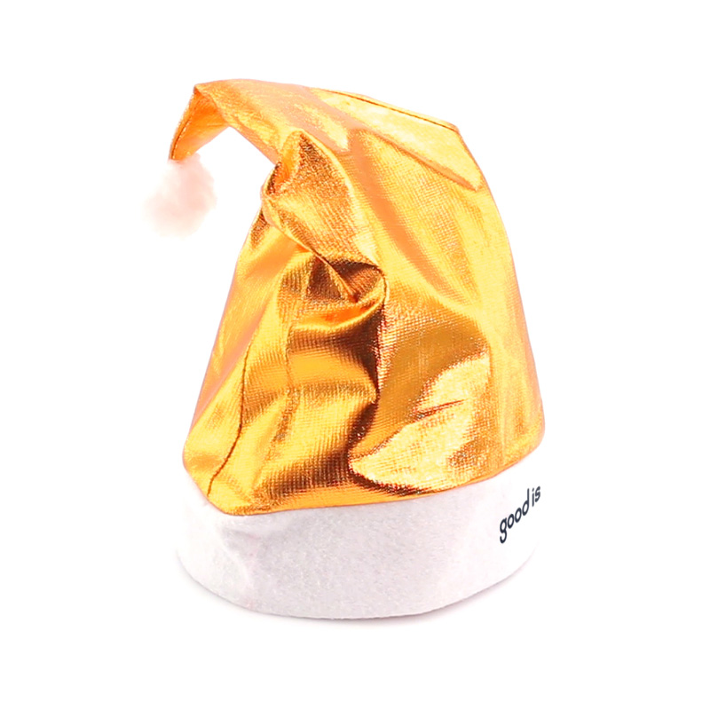 Bonnet de Père Noël personnalisable Shiny or