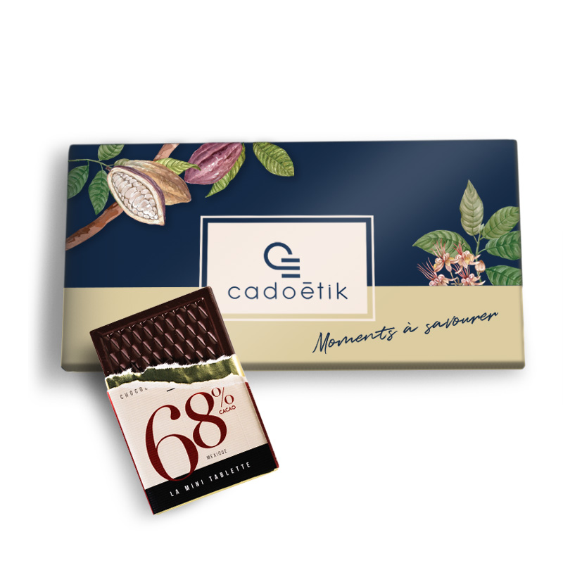 Goodies chocolat - Carte 3 barres chocolatées quadri